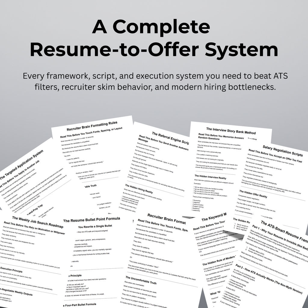 The Resume-to-Offer System