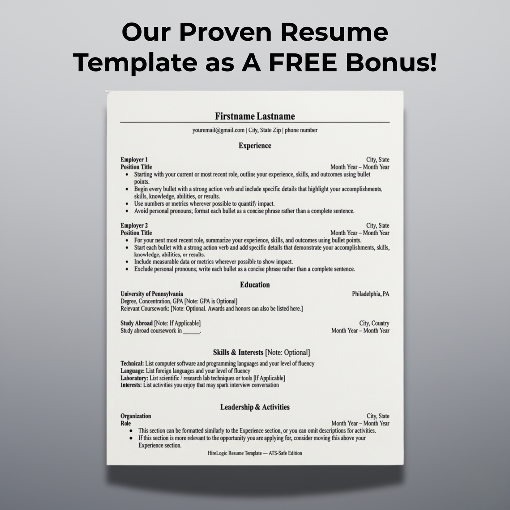 The Resume-to-Offer System